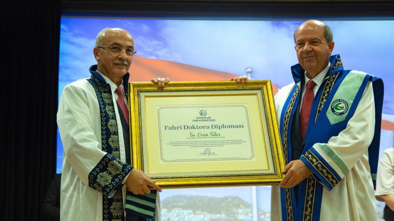 KKTC Cumhurbaşkanı Ersin Tatar’a fahri doktora ünvanı verildi