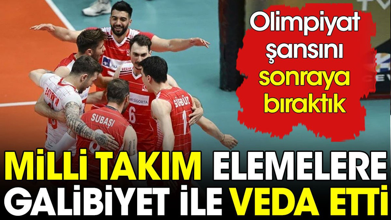 Milli Takım Olimpiyat Elemeleri'ne galibiyet ile veda etti
