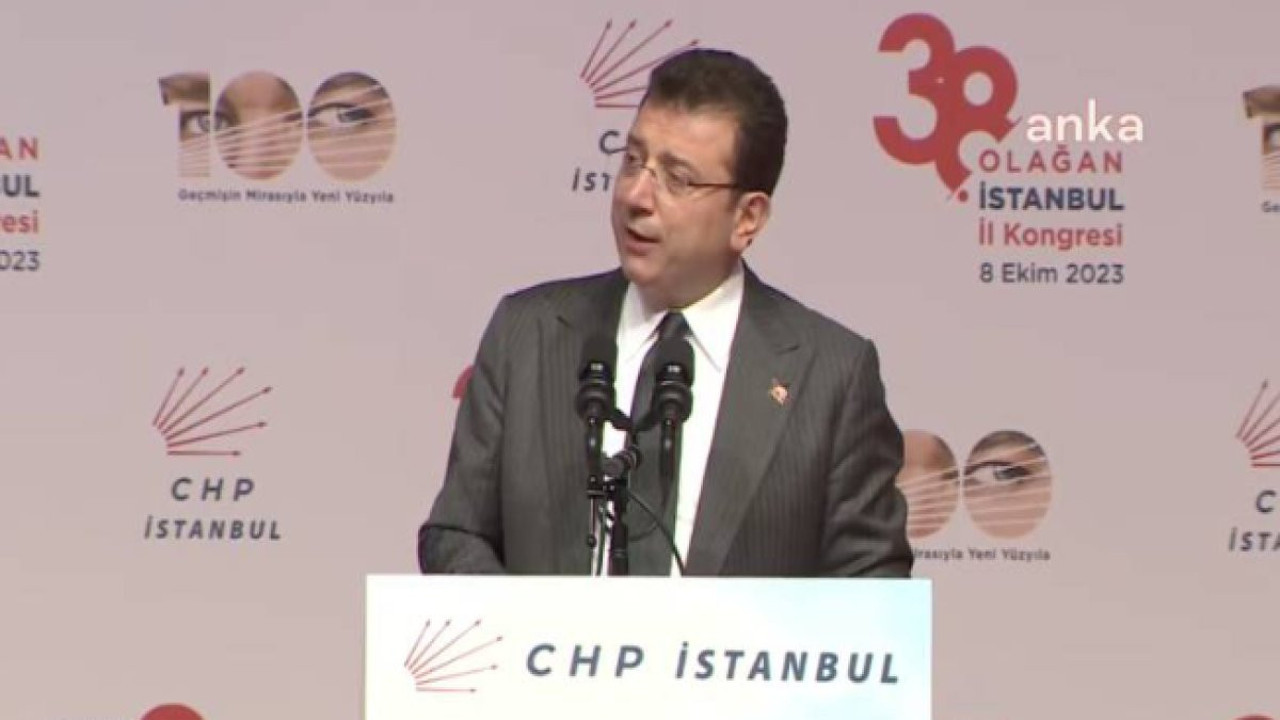İmamoğlu’nun konuşmasını Kılıçdaroğlu sloganı atarak kestiler