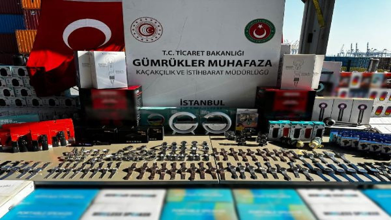 Ambarlı Limanı'nda 21 milyon liralık kaçak elektronik eşya operasyonu