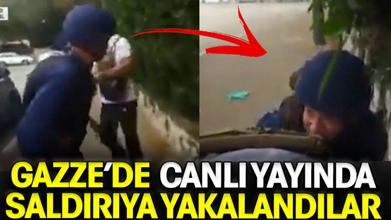 Gazze'de muhabirler canlı yayında saldırıya yakalandı