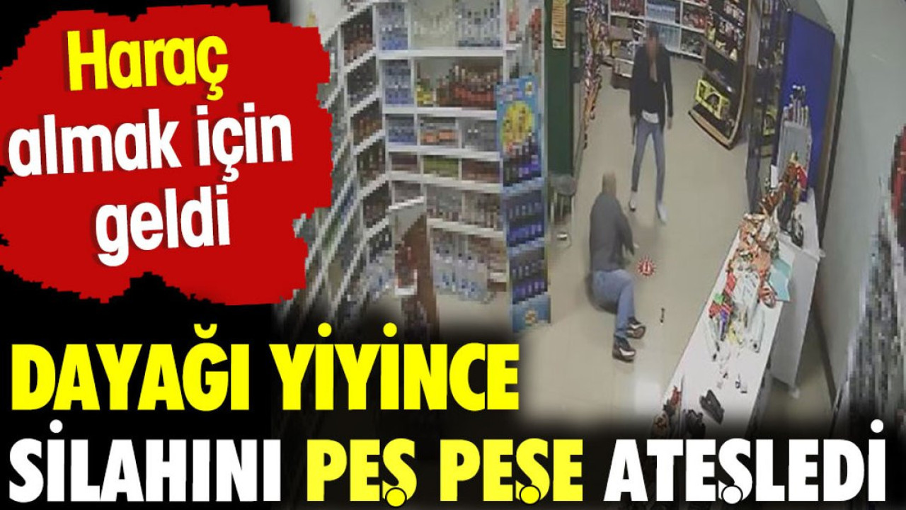 Haraç almak için geldi dayağı yiyince silahını peş peşe ateşledi