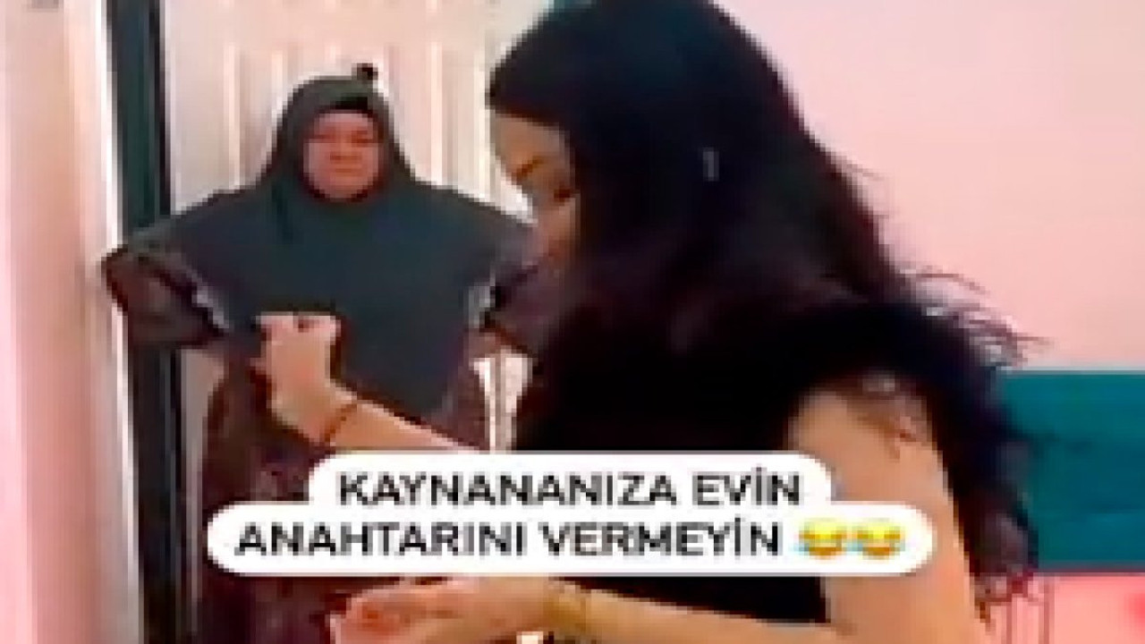 Kocasına danslı sürpriz yapmak isteyen kadına kaynana sürprizi