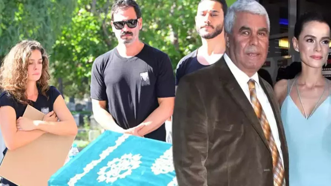 Özge Özpirinçci babasını son yolculuğuna uğurladı