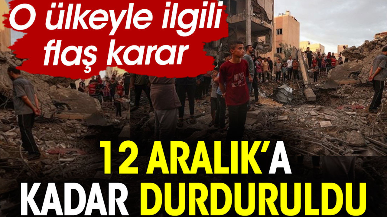 Beyrut'la ilgili flaş karar. 12 Aralık'a kadar durduruldu