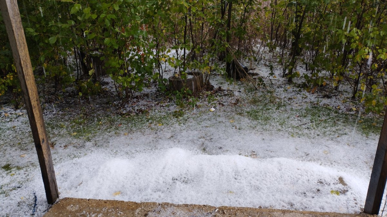 Varto’da dolu yağışı