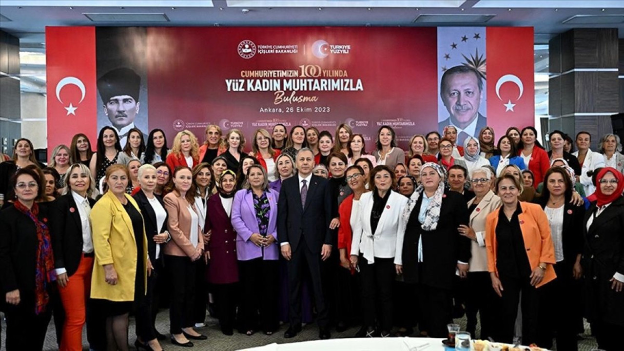 İçişleri Bakanı Yerlikaya 100 kadın muhtarla buluştu