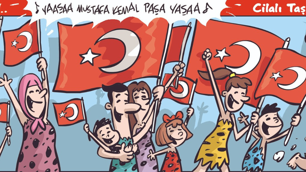 100. yılın unutulmayacak karikatürü. Yunan işbirlikçilerini çizdi