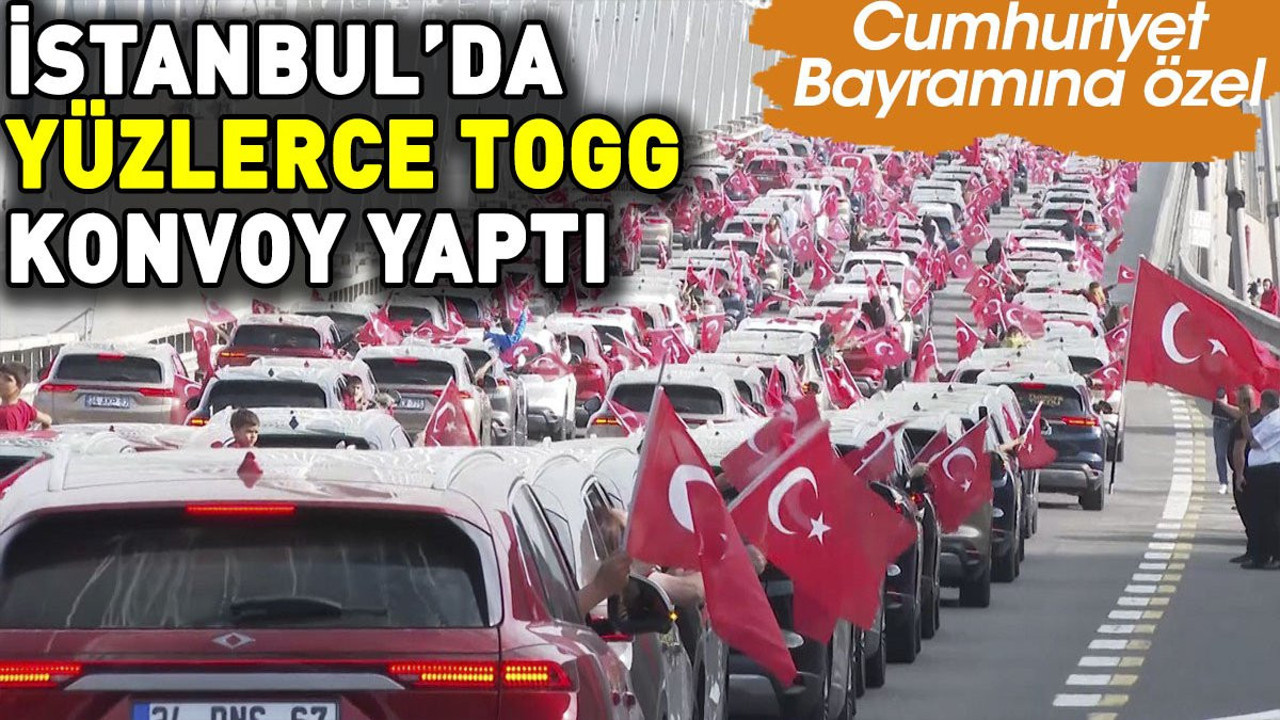 Cumhuriyetin 100. yılına özel TOGG kullanıcıları konvoy gerçekleştirdi
