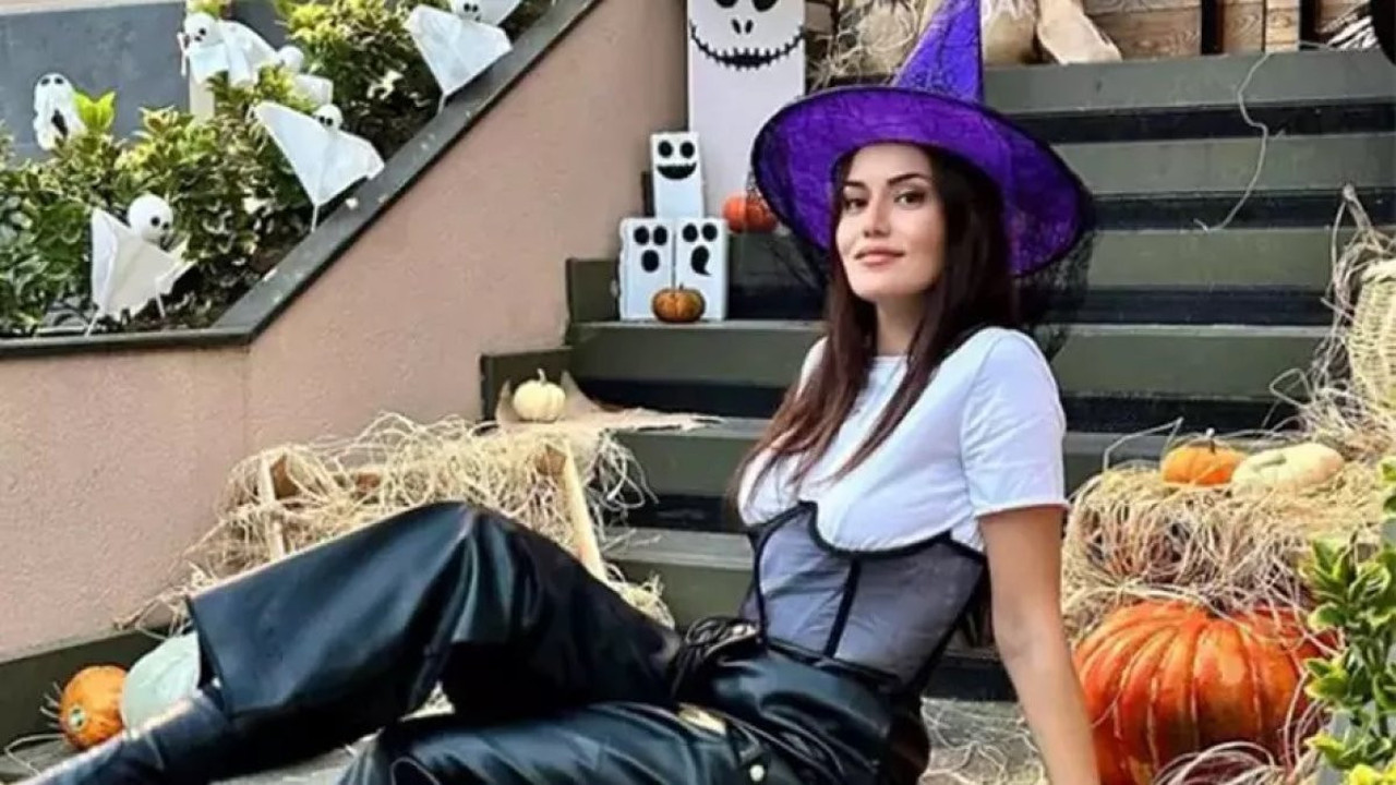 Fahriye Evcen'den 'Cadılar Bayramı' paylaşımı