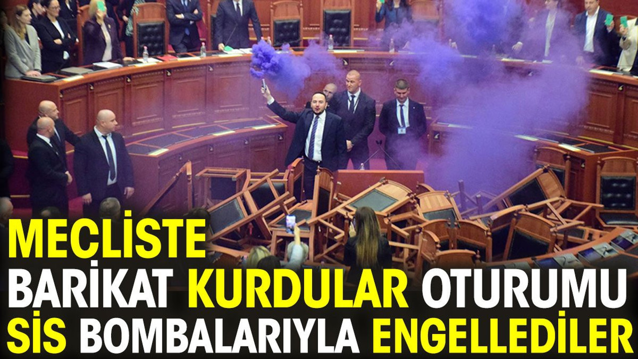 Mecliste barikat kurdular sis bombalarıyla oturumu engellediler