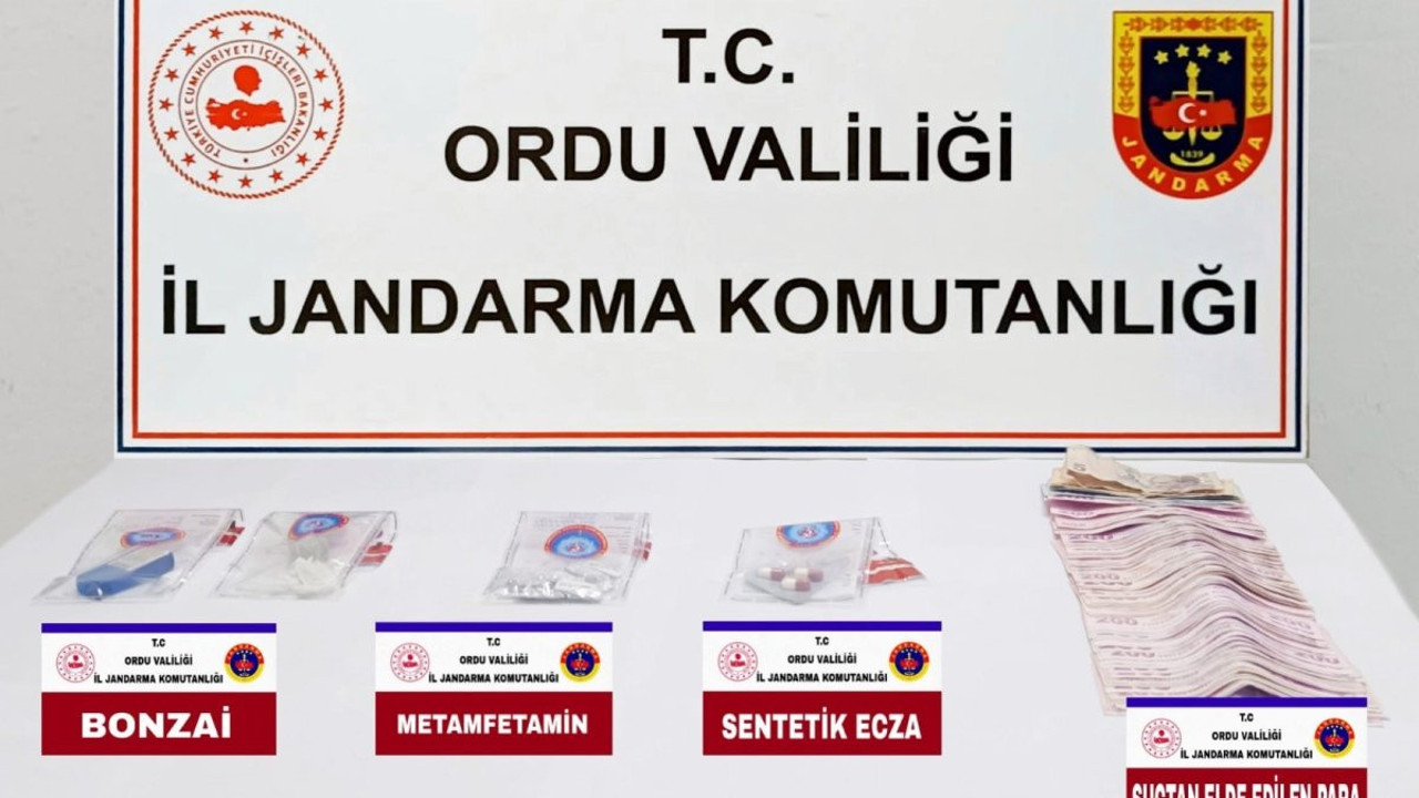 Ordu'da Jandarma ekiplerinden uyuşturucu operasyonu