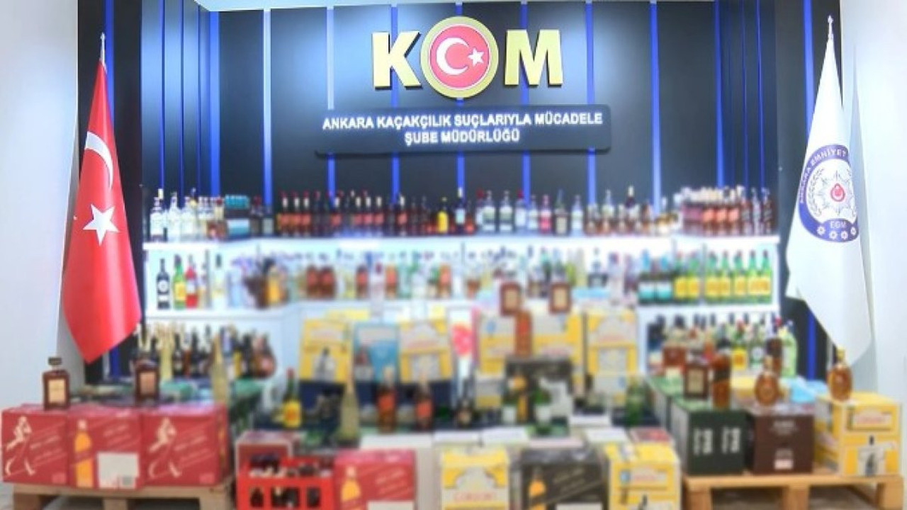 Başkentteki baskında 7.5 milyon liralık kaçak içki ele geçirildi