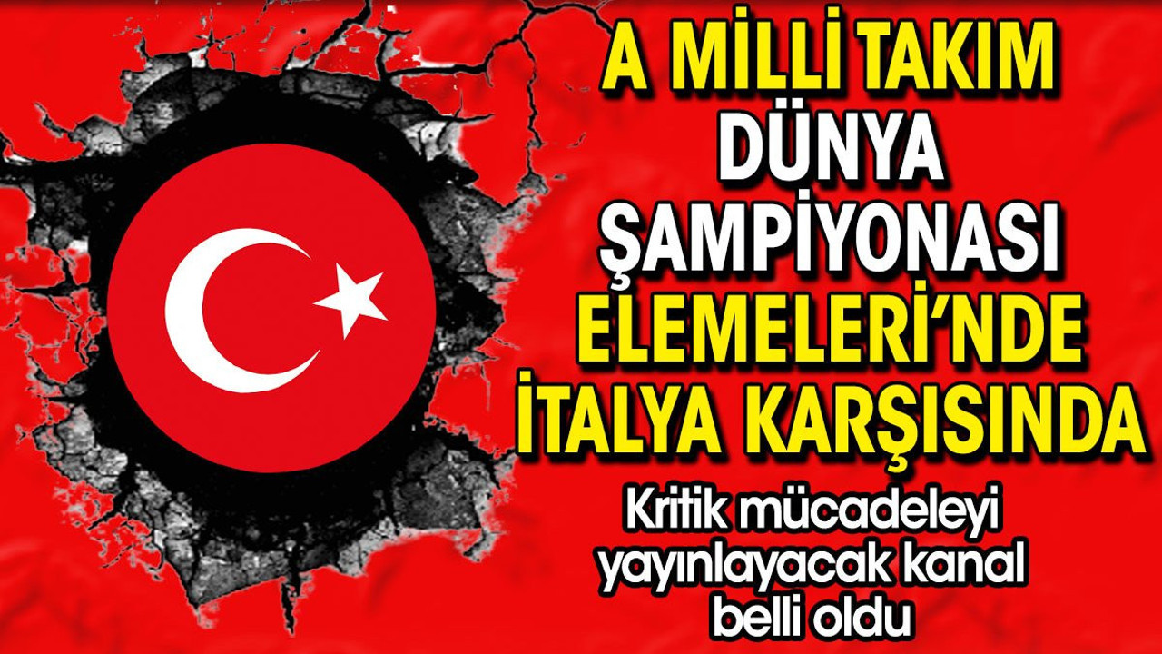 A Milli Takım Dünya Şampiyonası Elemeleri'nde İtalya karşısında. Kritik mücadele şifresiz kanalda