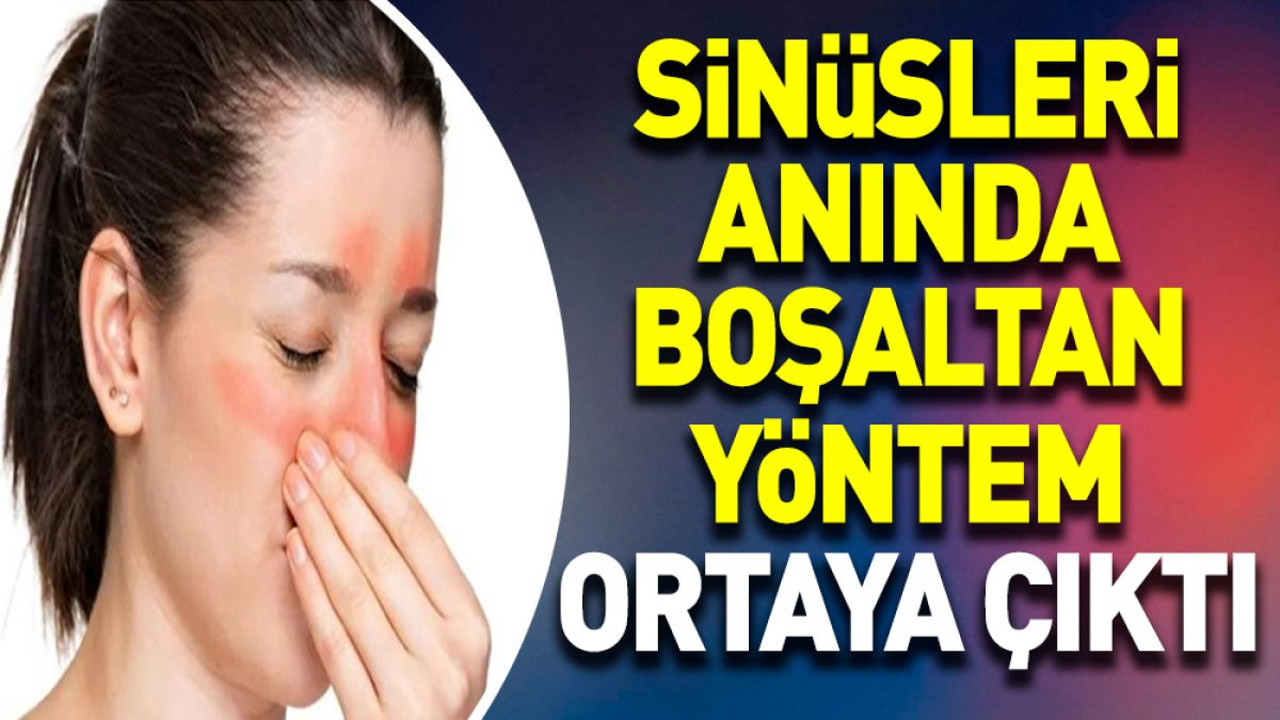 Sinüsleri anında boşaltan yöntem ortaya çıktı