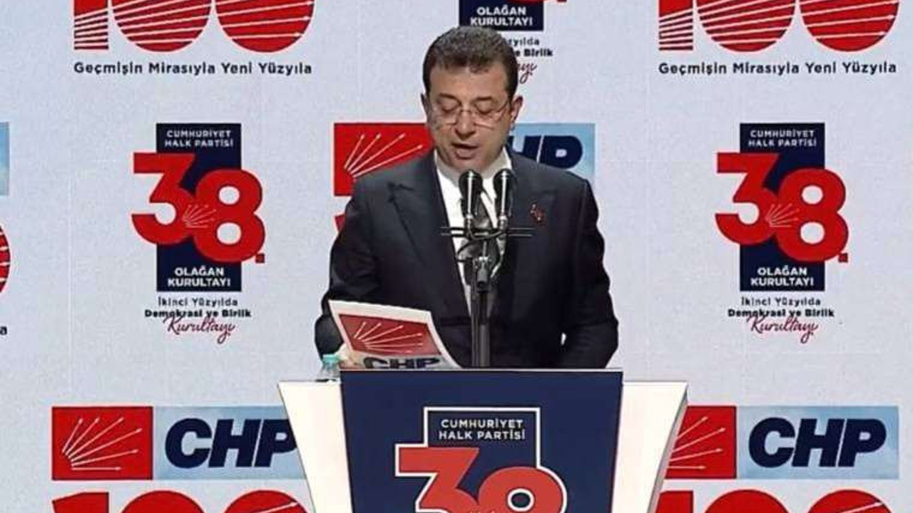 CHP kurultayında sık sık sloganlar atılınca İmamoğlu müdahale etmek zorunda kaldı