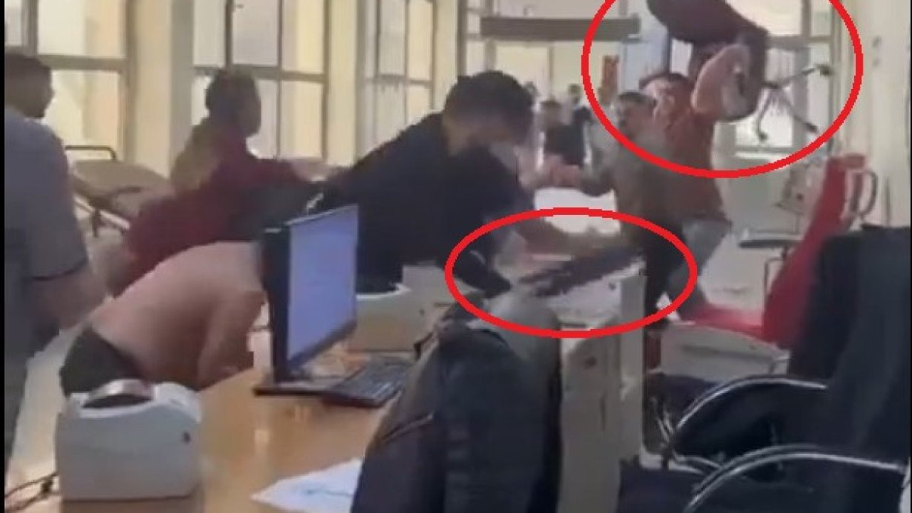 Şırnak'ta sokakta başlayıp hastanede devam eden kavga kamerada