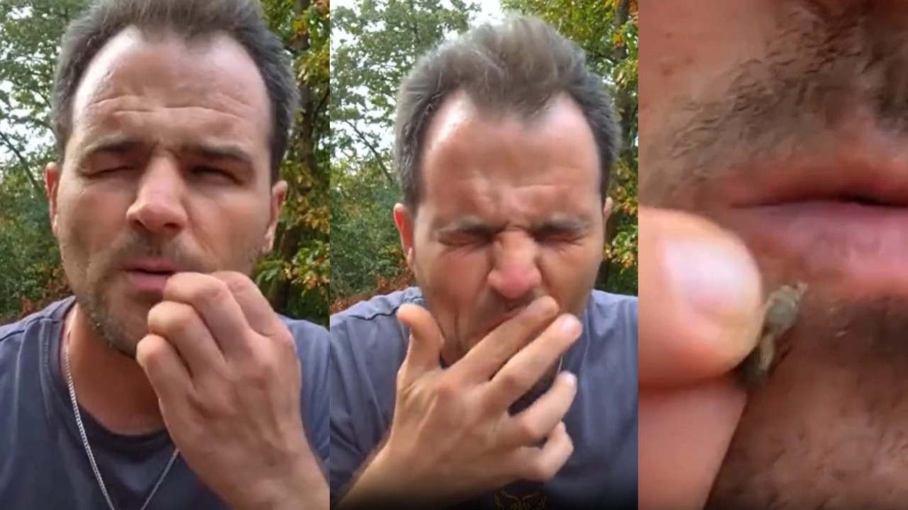 İzlenme uğruna canını hiçe saydı. Acıdan gözleri yaşardı