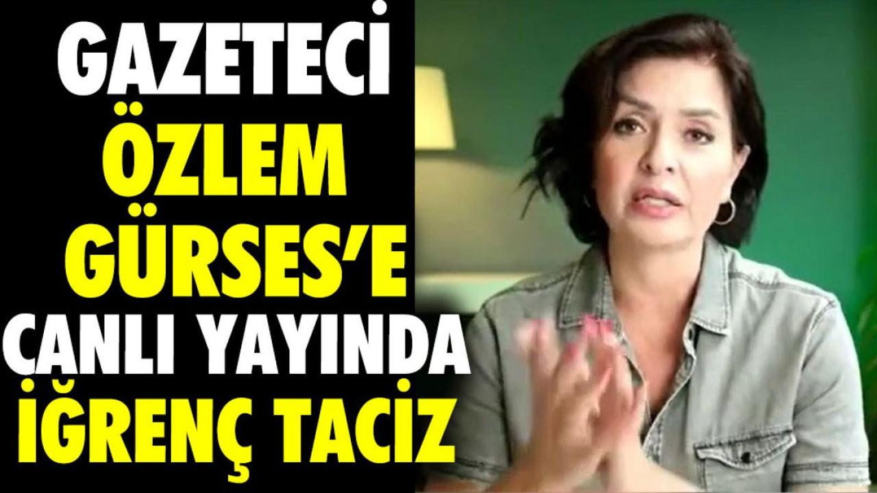 Gazeteci Özlem Gürses'e canlı yayında iğrenç taciz