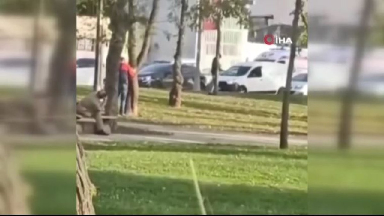 İstanbul’un göbeğinde ağaçları siper yapıp birbirlerine kurşun yağdırdılar: Bankta istifini bozmadan izledi