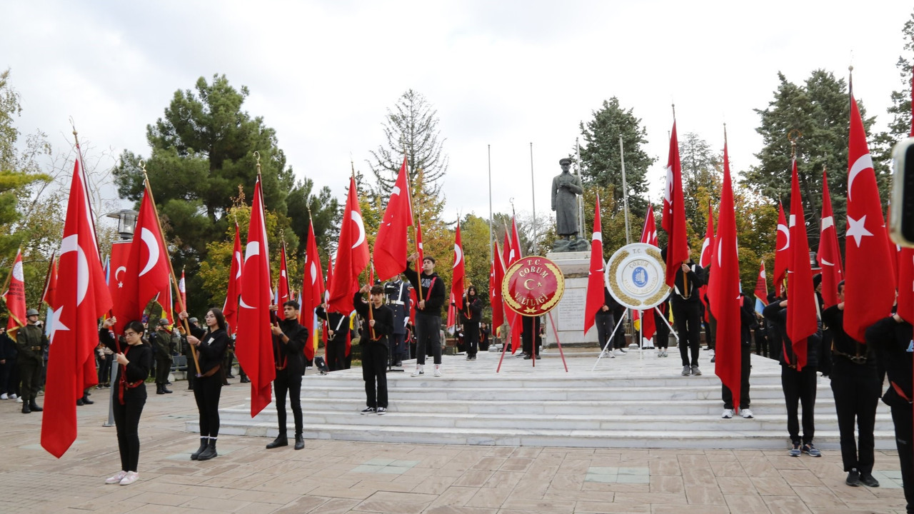 Çorum'da 10 Kasım töreni