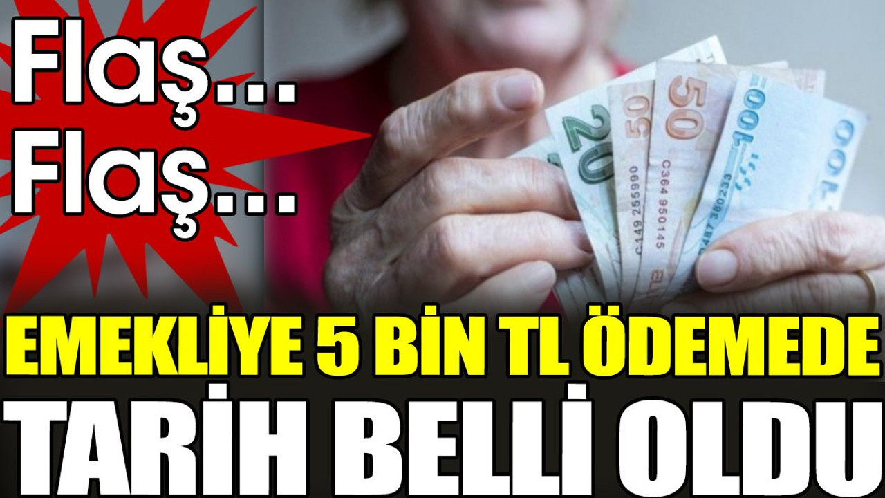 Son dakika... Emekliye 5 bin lira ödemede tarih belli oldu