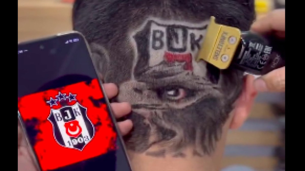 Berberin Beşiktaş temalı tıraşı gündem oldu