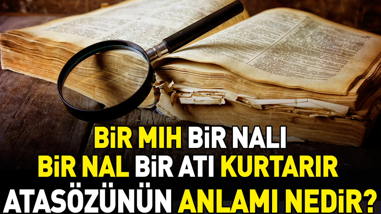 Bir mıh bir nalı, bir nal bir atı kurtarır atasözünün anlamı nedir?