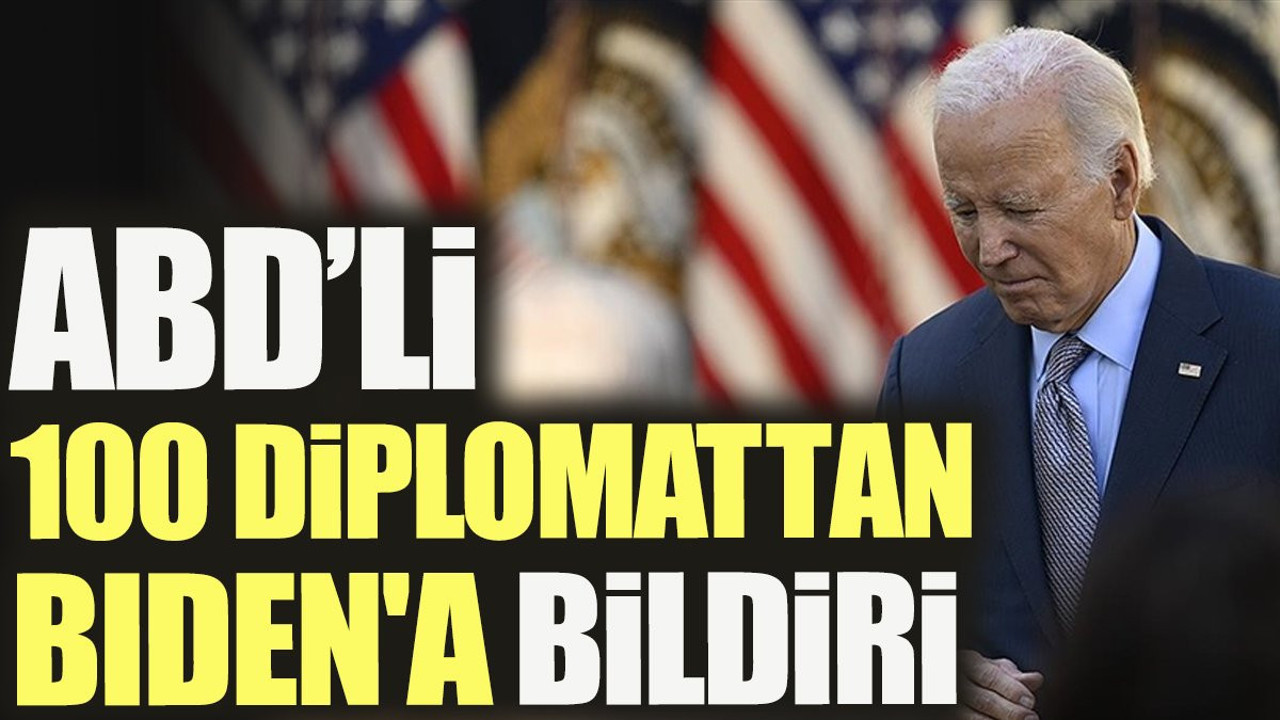ABD'li 100 diplomattan Biden'a bildiri