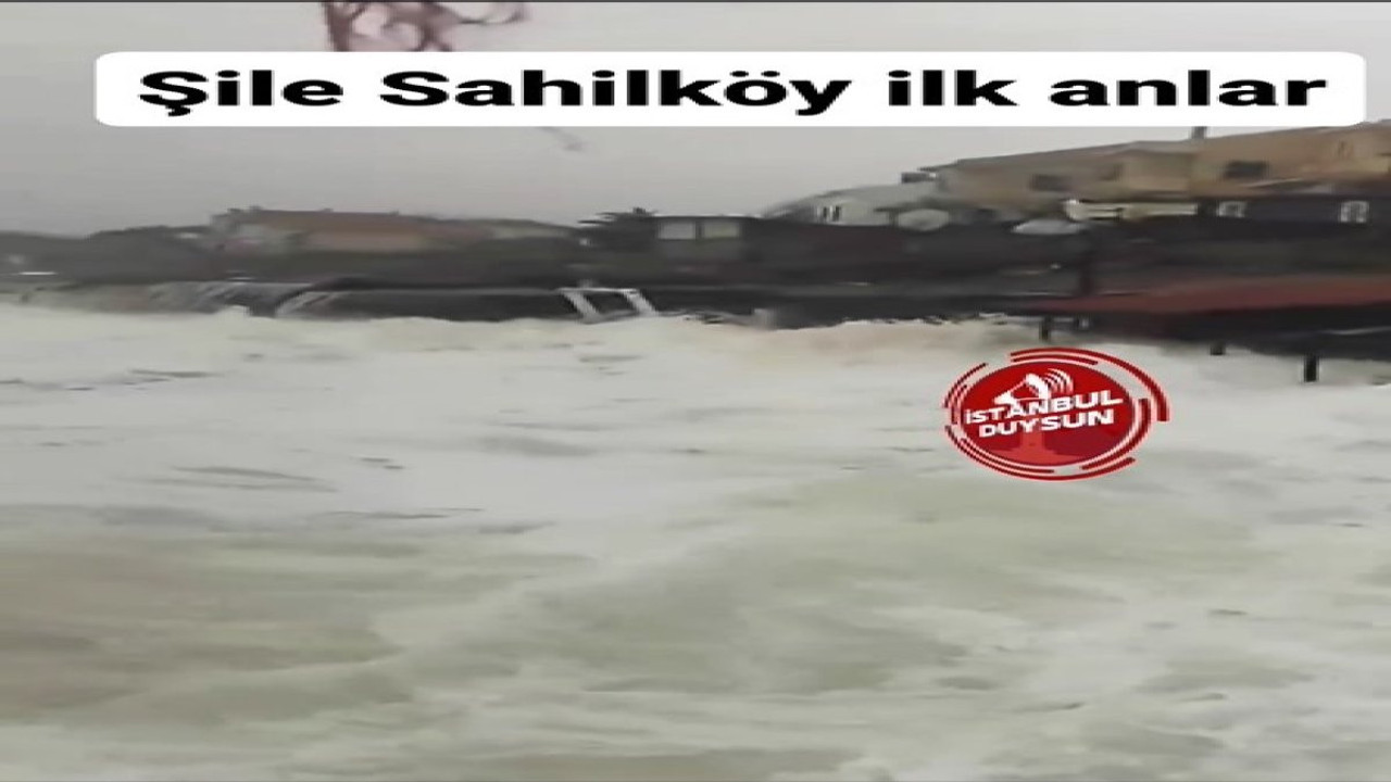 Şile’de dalgalar kıyıdaki sandalları böyle yuttu. Hepsini denize götürdü