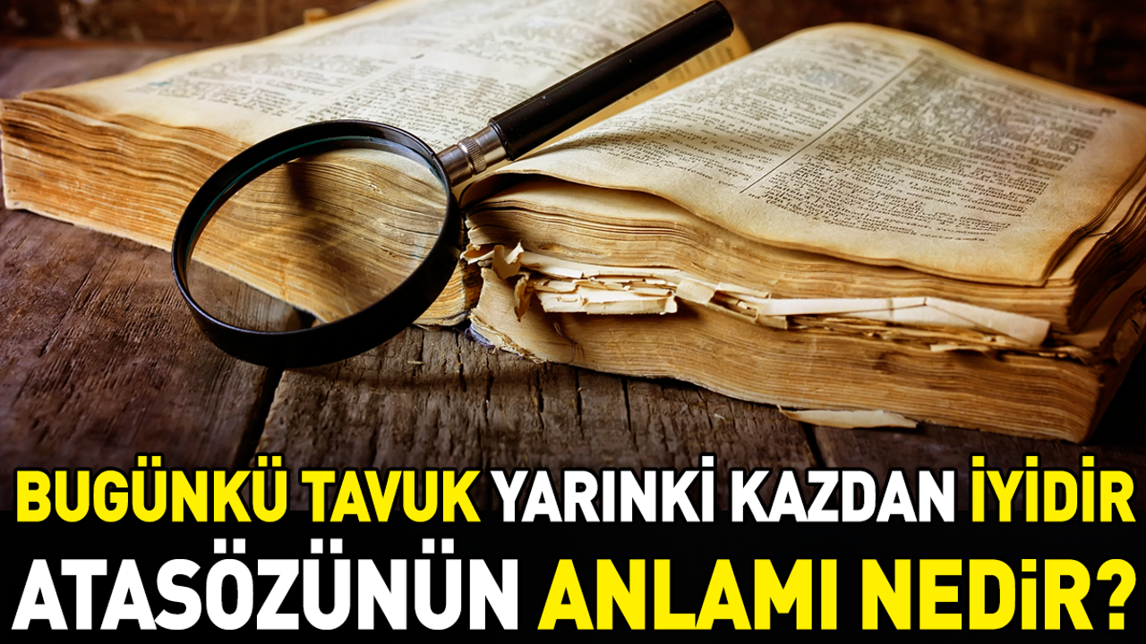 Bugünkü tavuk yarınki kazdan iyidir atasözünün anlamı nedir?