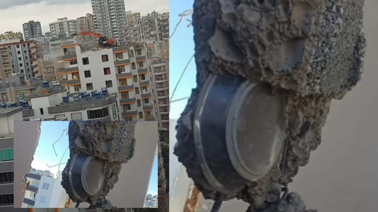 Ağır hasarlı binanın kolonundan tencere çıktı. Bu kadarına da pes artık