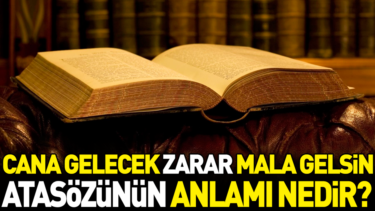 Cana gelecek zarar mala gelsin atasözünün anlamı nedir?