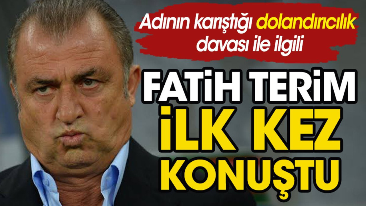 Türkiye'nin konuştuğu vurgunda Fatih Terim'den ilk açıklama