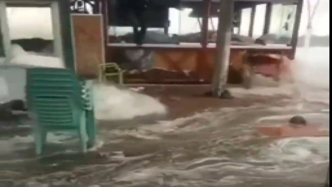 Giresun'da mini tsunami meydana geldi