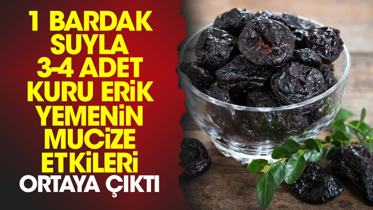 1 bardak suyla 3-4 adet kuru erik yemenin mucize etkileri ortaya çıktı