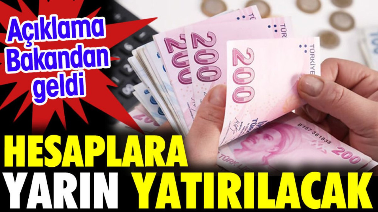 Hesaplara yarın yatacak. Açıklama Bakandan geldi