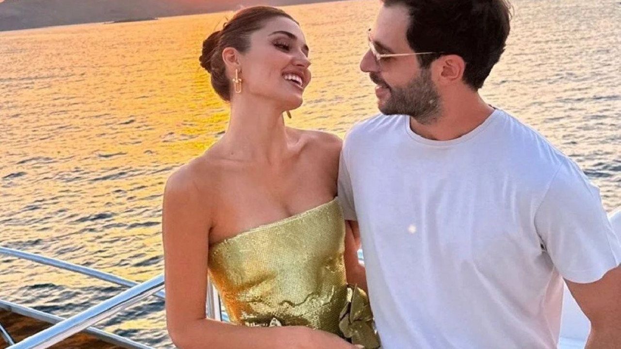 Hande Erçel ile Hakan Sabancı birinci yıllarını kutladı