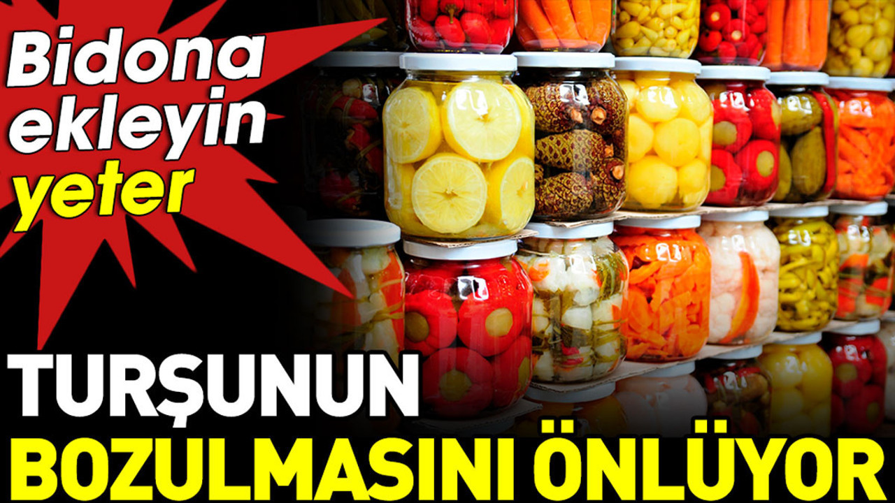 Turşunun bozulmasını önlüyor. Bidona koyun yeter