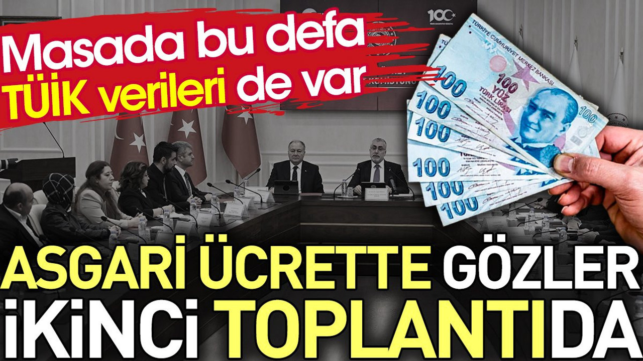 Asgari ücrette gözler ikinci toplantıda. Masada bu defa TÜİK verileri de var
