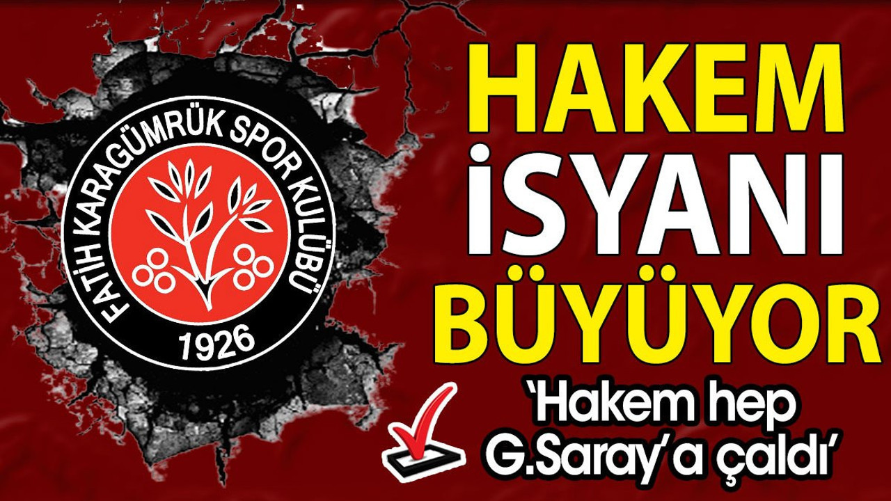 Karagümrük isyanda: Hakem Galatasaray’a çaldı