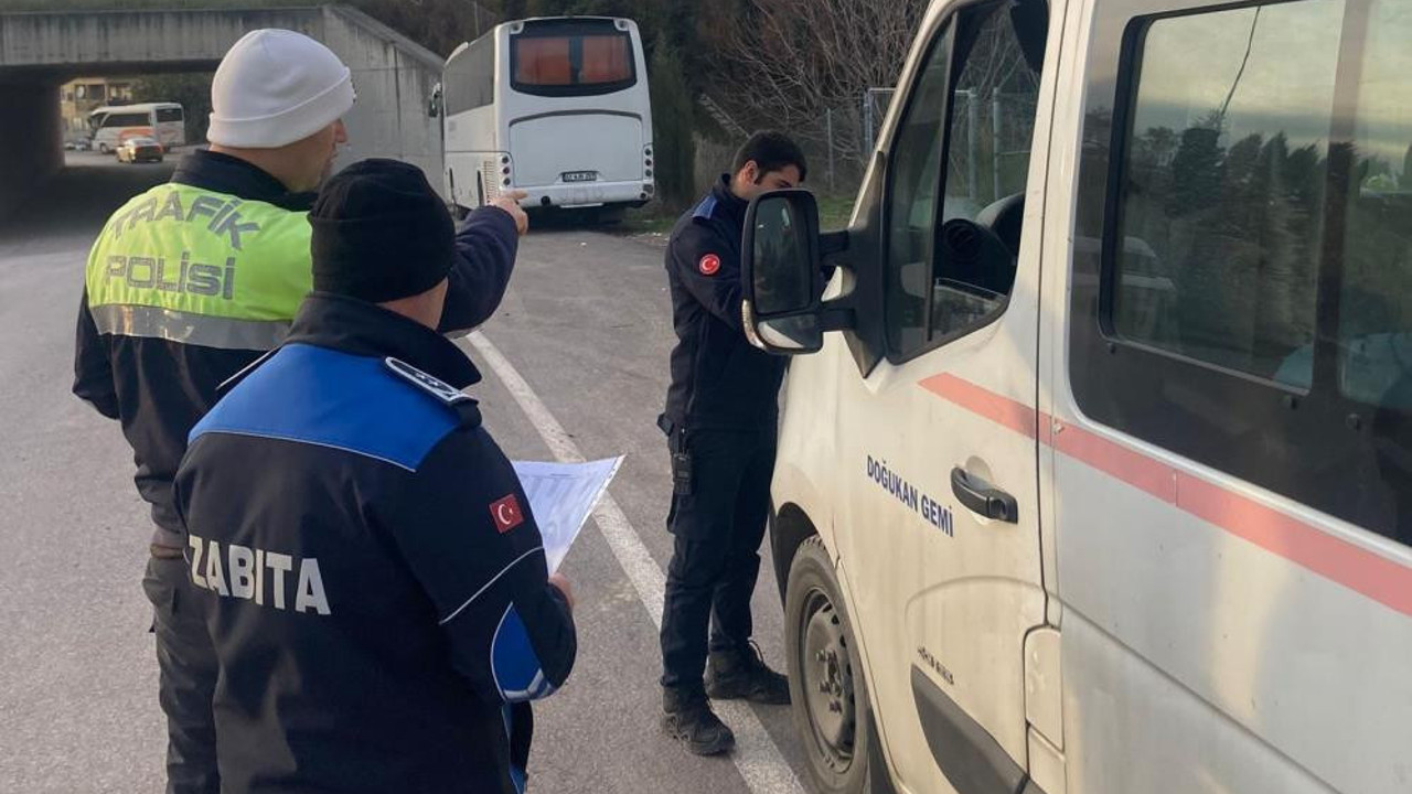 Yalova'da servis araçlarına denetim yapıldı