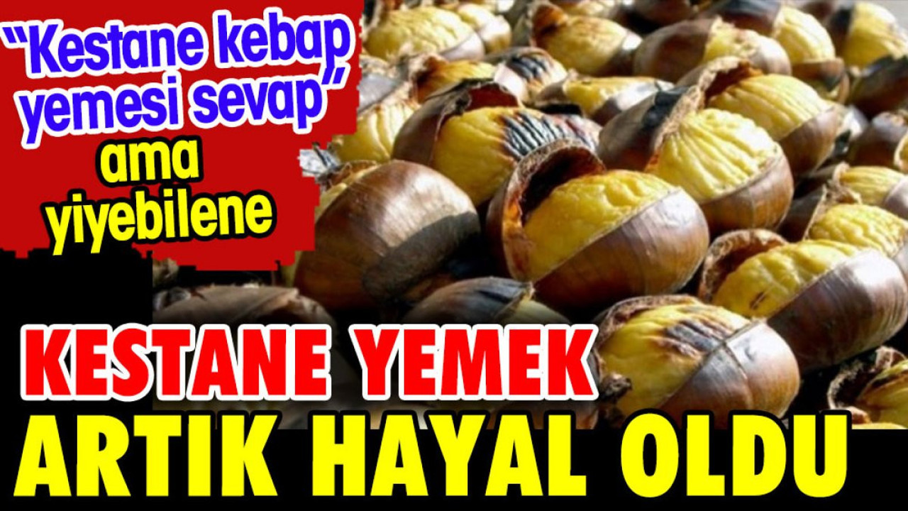 Kestane yemek hayal oldu. 'Kestane kebap yemesi sevap' ama yiyebilene