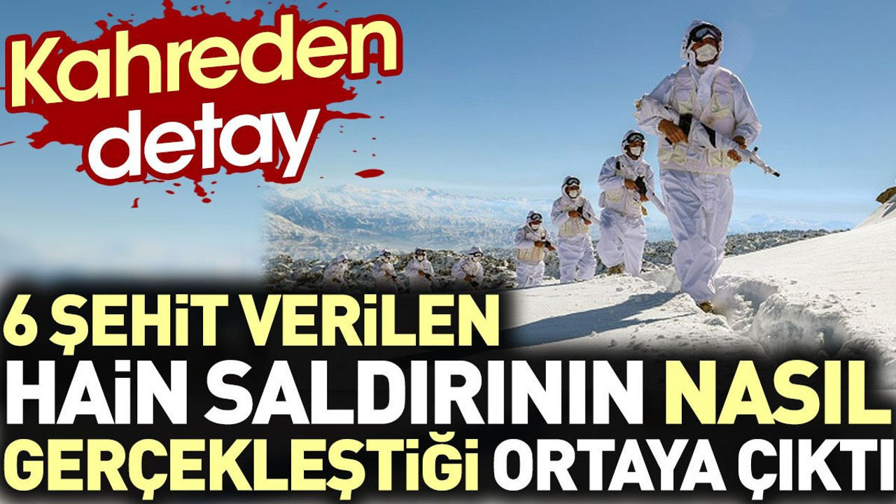 6 şehit verilen hain saldırının nasıl gerçekleştiği ortaya çıktı. Kahreden detay