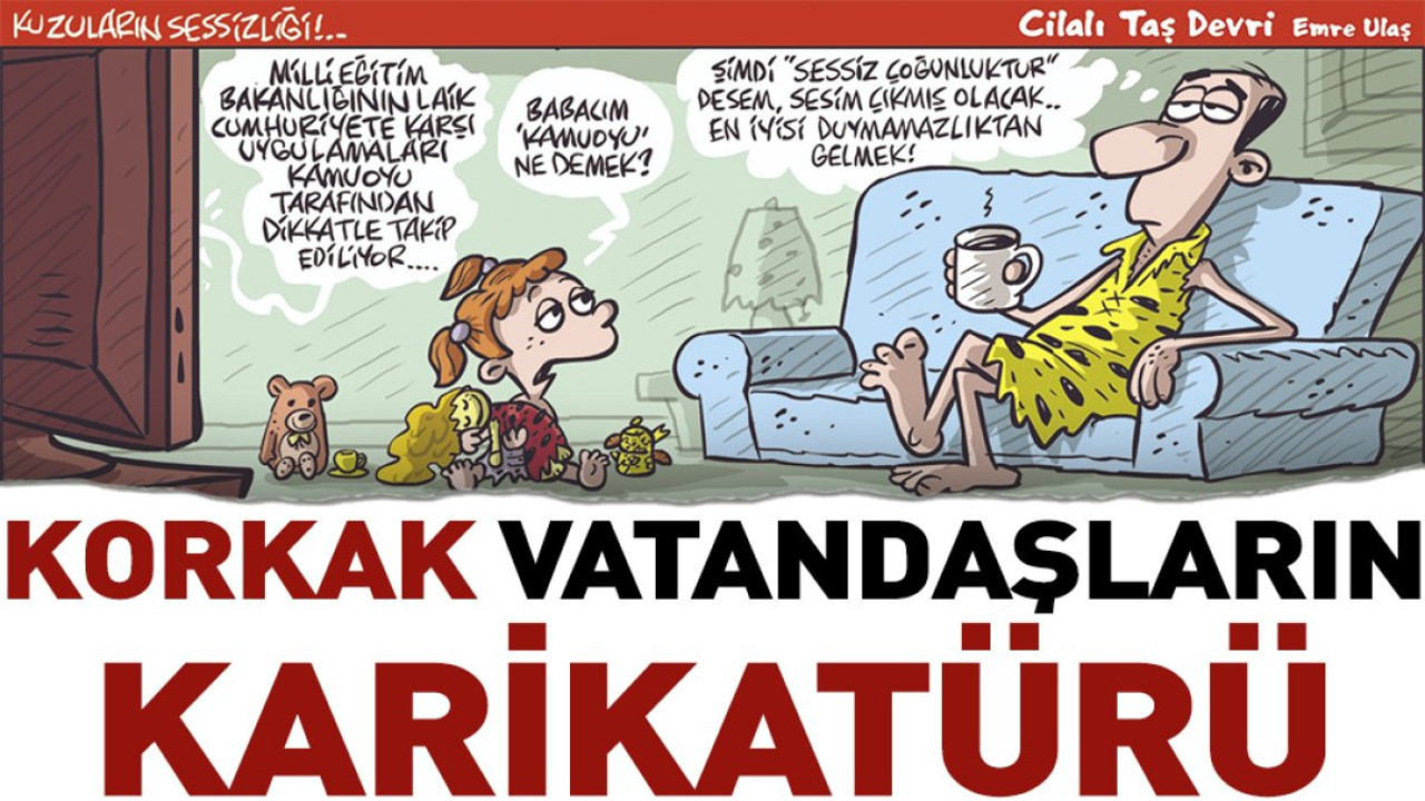 Korkak vatandaşların karikatürü. Emre Ulaş gerçeği çizdi