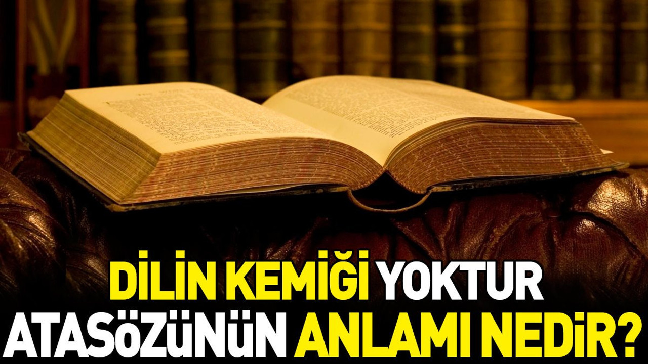 Dilin kemiği yoktur atasözünün anlamı nedir?