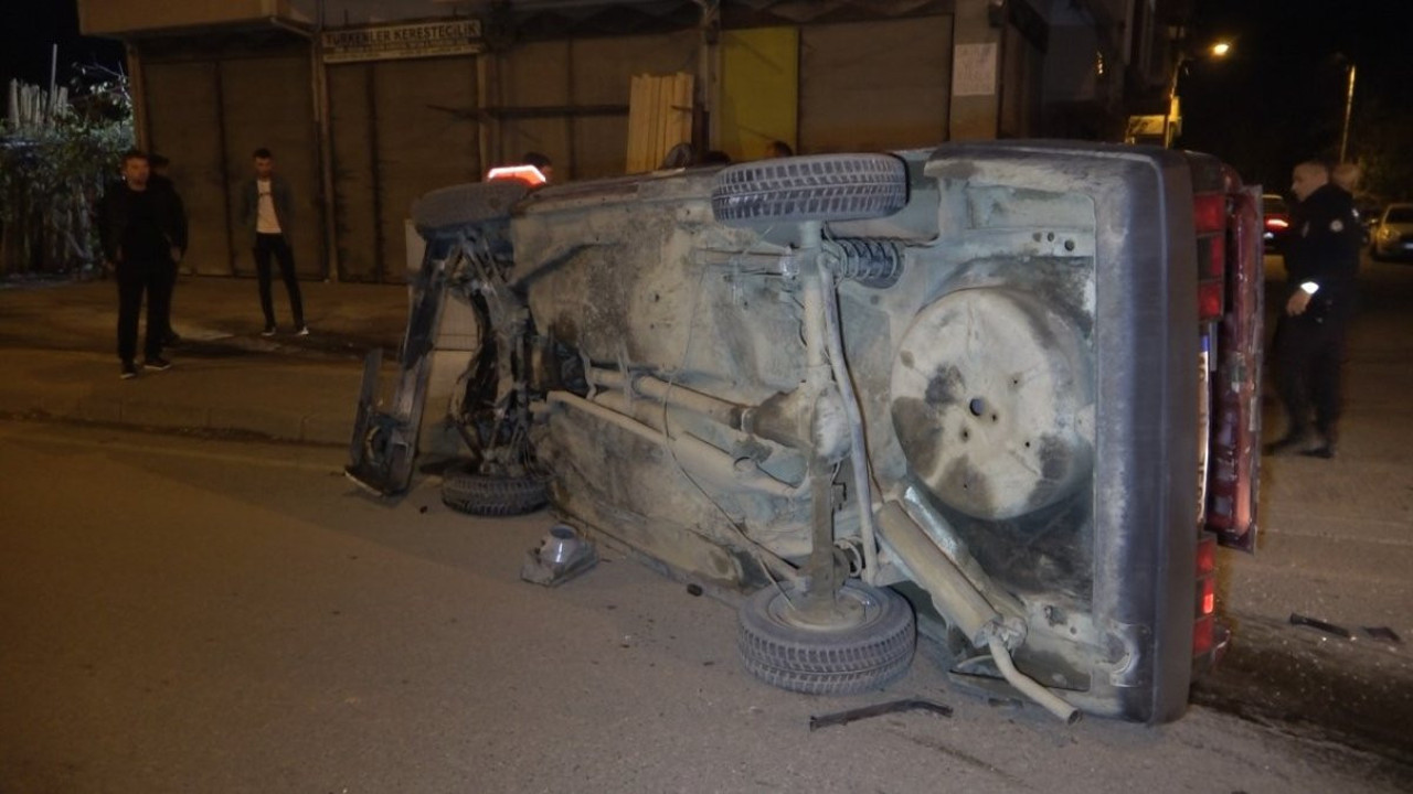 Otomobilin yan yola uçtuğu kazada sürücü kayboldu