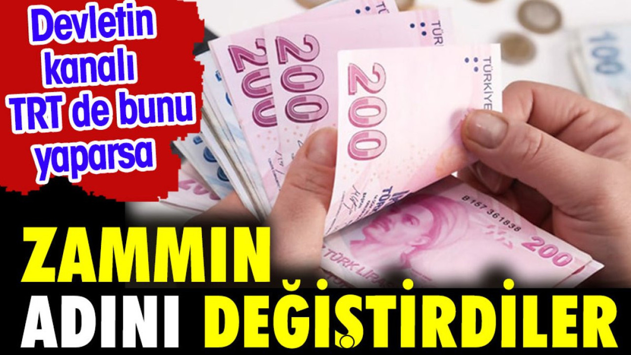 Zammın adını değiştirdiler. Devletin kanalı TRT de bunu yaparsa