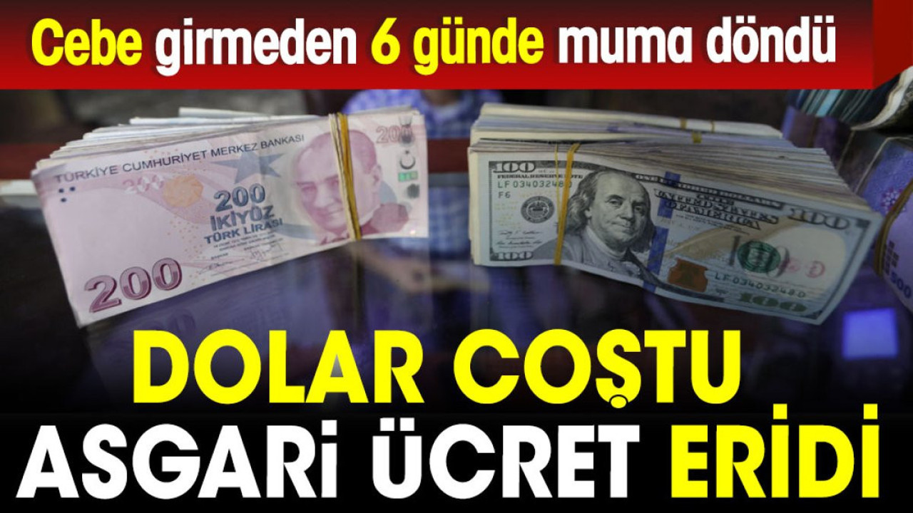 Dolar coştu asgari ücret eridi. Cebe girmeden 6 günde muma döndü