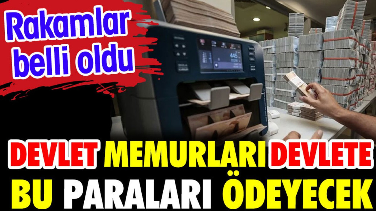 Devlet Memurları Devlete bu paraları ödeyecek. Rakamlar belli oldu